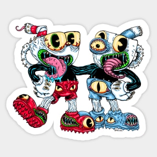 Classic Cartoon Monsters Sticker